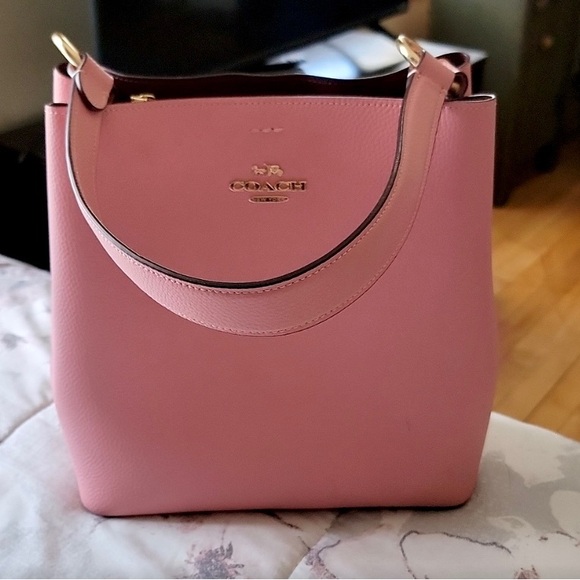 Coach C7266 Mini Town Leather Bucket Bag Pink - Picture 1 of 6